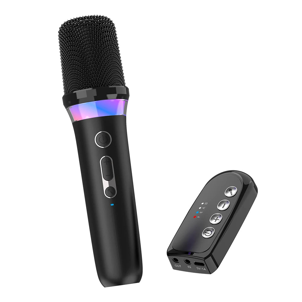New DS-K2 Karaoke Companion Bluetooth Wireless Moving-Coil Microphone With RGB Light KTV DSP Mixer System For Wired Speaker Car