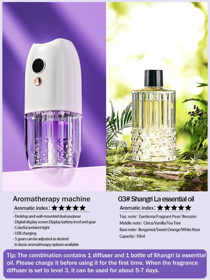 Multifunctional rechargeable portable essential oil diffuser Multiple aroma aromatherapy essential oils can be used in home cars