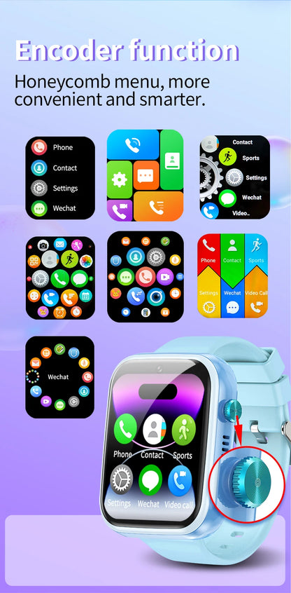 Android WhatsApp Smart 4G Video Voice SOS Call Camera Watch GPS WIFI Trace Locate SIM Card Phone Smartwatch for Student Child
