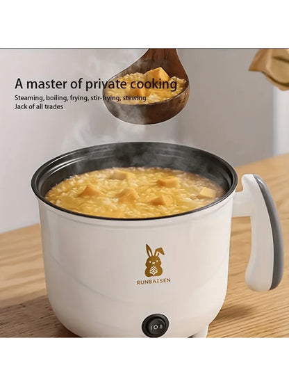 RS18Mini Multifunctional Electric Cooker for Students Dormitory Rice Cooker  Dual Heat Levels for Frying/Boiling/Stewing Easy Cl