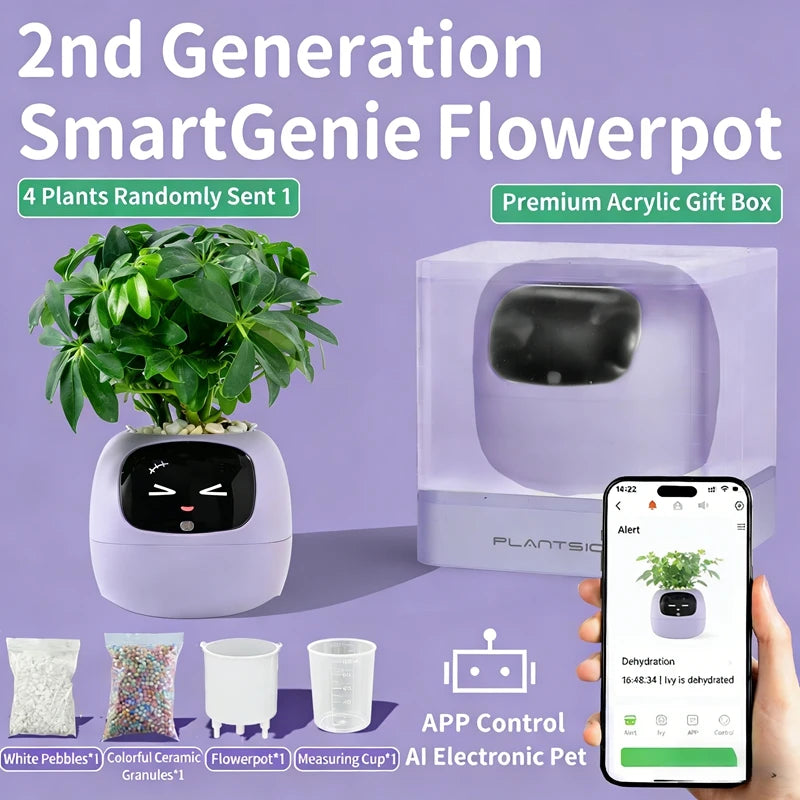 Smart Plant Endless Fun Over 49 Rich Expressions,7 Smart Sensors,ai Chips Make Raising Plants Easy And Fun