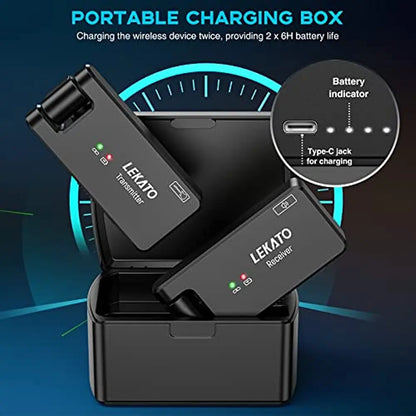 LEKATO Wireless Guitar System Guitar Wireless Transmitter Receiver 2.4Ghz Rechargeable Wireless Audio System (WS-100)