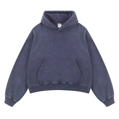 VIPReAlr2025 Winter Hoodie Retro Harajuku Fashion Washed Cotton 380GSM Pullover Sweatshirt Y2K RE Alr