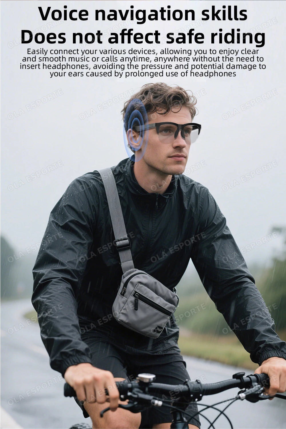 2025 Photosensitive Color Change Smart Glasses Bluetooth Voice Calls Control Music UV Polarized Sunglasses Headphone Glasses Man
