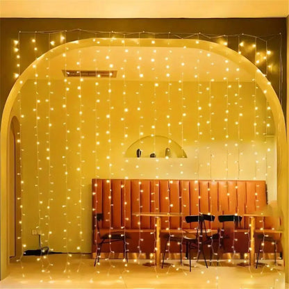 Bedroom Decoration Ramadan Home Decoration Battery Power LED Curtain Light Fairy String 2026 Mother's Day Eid Mubarak