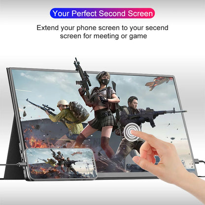 14inch Portable Monitor Touch Ultra-thin 1200P IPS USB-C HDMI External Second Screen for Laptop PC Cell Phone Switch PS4/5 Xbox
