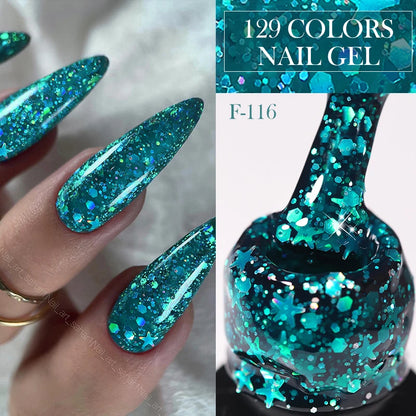 LILYCUTE 7ml White Color Gel Nail Polish Semi Permanent UV Gel Polish Gorgeous Full Coverage Soak Off UV LED Nail Gel Varnishes