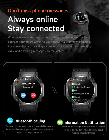 2025 New T-Rex 3 Ultra GPS Smart Watch Men 10ATM IP68 Waterproof Built-in Dual-band GNSS Compass Military Sport Smart Watch