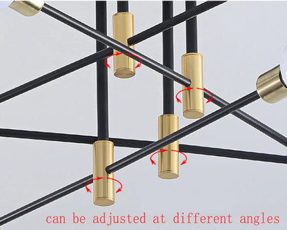 Modern Pendant Light LED Nordic Lamp Gold Black Hanging Chandelier Ceiling Lights Dimming Remote Control Lighting Fixture