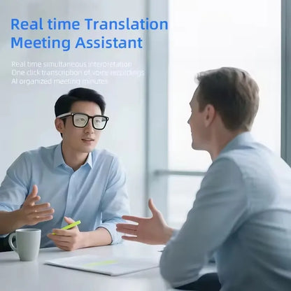 2026 New AI Smart Glasses AI Translation 8MP HD Camera 4K Shooting Image Bluetooth Call Recording Music Smart Sunglasses