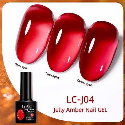 LILYCUTE 7ml Brown Red Purple Nail Gel Polish Coffee Color Series Semi Permanent UV Gel Soak off Nail Gel Varnishes For Nail Art