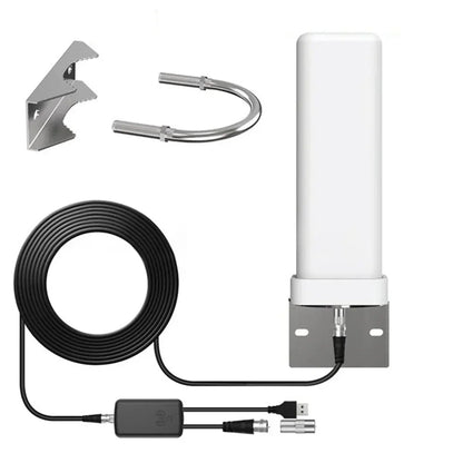 Outdoor digital TV antenna 35dBi remote signal amplifier 4K 1080P free HDTV channel ATSC DVB-T DMB-T ISDB-T