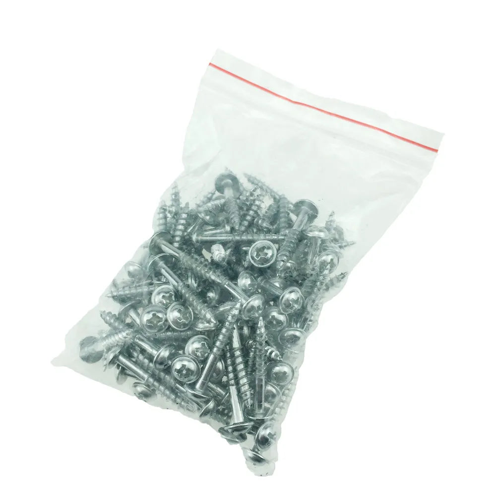 ALLSOME 100PC M4-25 High Strength Self-tapping Screw Self Tapping Screws for Pocket Hole Jig Woodworking HT1099