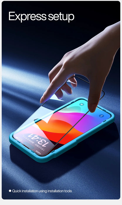 SmartDevil Full Cover Tempered Glass for iPhone 17 17Pro Max 16ProMax 16Pro Screen Protector for iPhone 15Pro HD Anti-blue Light