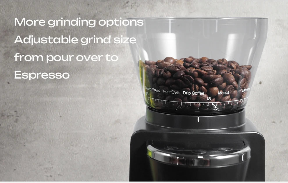 HiBREW Coffee Mill Automatic Electric Coffee Grinder with 31 Gears for Espresso American Coffee Pour Over Visual Bean Storage G3