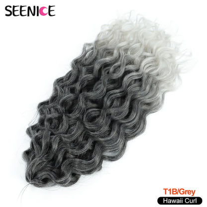 18 24“Synthetic Deep Wavy Twist Crochet Hair Afro Curls Water Wave Crochet Braids Ombre Brown Braiding Hair Extensions For Women