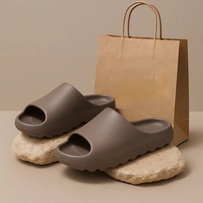 Summer Women Slippers Men Sandals Casual Beach Shoes Soft Bottom Slides Thick Platform EVA Anti-Slip Home Slippers