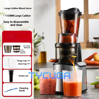 850W Slow Masticating Juicer Machine 75mm Wide Chute Vertical Spiral Extractor Home Use For Fruits Vegetables Higher Juice Yield