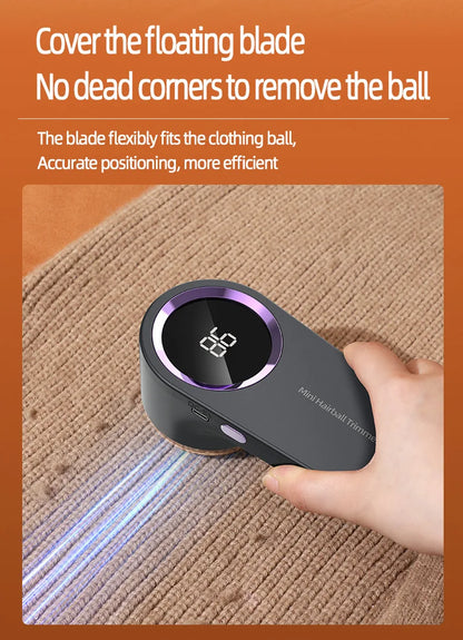 Clothing Hair Dehairing Device LED Portable Digital Electric Particle Hair Dehairing Device USB Rechargeable Felting Removal Dev