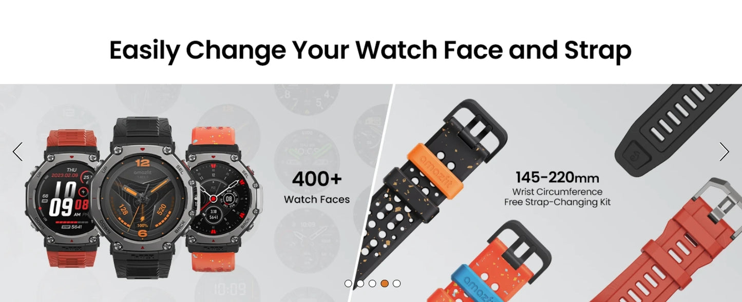 Amazfit T-Rex 3 Rugged/Military 48mm Smart Watch, GPS (with Privacy), Offline Maps, Long Battery Life, 328 Feet Re