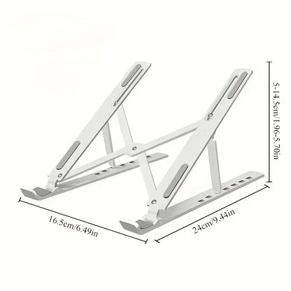 1pcs Portable Foldable Laptop Stand Heat Dissipation Stand Laptop Raising Stand ABS Plastic Computer Desk Stand