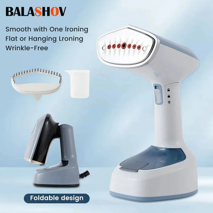 1500W Garment Steamers Fold Hand Holding Ironing Machine Fast-Heat Household Steam Handheld Fabric Steamer for Home Travelling