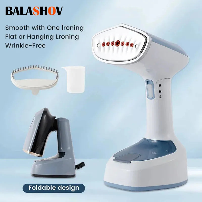 1500W Garment Steamers Fold Hand Holding Ironing Machine Fast-Heat Household Steam Handheld Fabric Steamer for Home Travelling