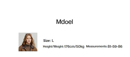 TOYOUTH Women Jacket coat 2025 Autumn New Vingtage Barn Style Suede Leather Patchwork Collar Jacket Brown