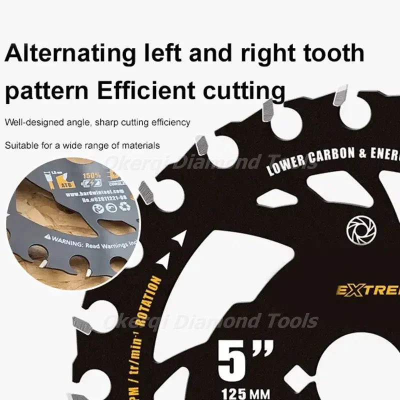 4/5/5.5/6/6.5/7.25 Inch Energy Saving Lithium Saw Blades Energy Efficient Lithium Wood Cutting Circular Saw Blade Woodworking