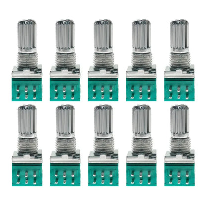 5PCS RK097NS RK097 Potentiometer B10K B5K B100K B1K B50K B20K 500K Shaft 15mm 6Pin Audio Amplifier Sealing Potentiometers Kit