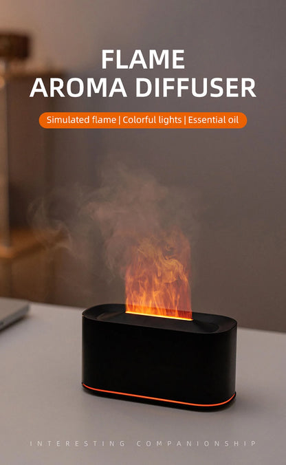 Colorful Flames Air Humidifier Essential Oils Humidifiers Flame Aroma Humidifier Mini Aroma Diffuser Aromatherapy USB Sprayer