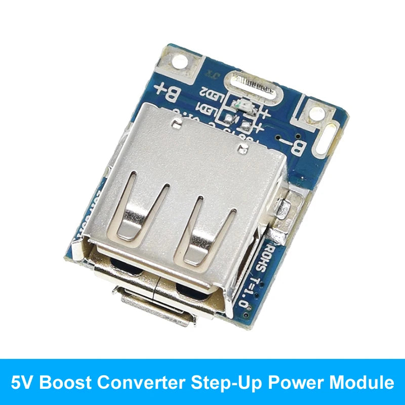 GREATZT 5V Boost Converter Step-Up Power Module Lithium Battery Charging Protection Board LED Display USB For DIY Charger 134N3P