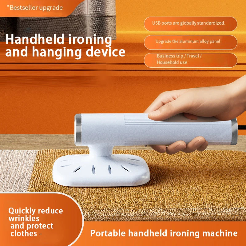 HOMFISH Handheld Iron Steamer 360° Ironing Small Garment Steamer USB Powered Electric Ironing Machine for Fabric Clothes Ironing