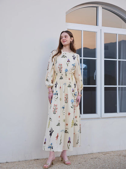 AP SS26 Women Smock Floral Dress Sweet Style