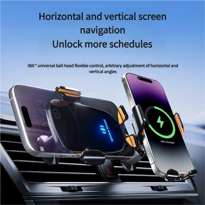 Smart Induction Car Phone Holder 15W Fast Charging Suitable For Dashboard Windshield Air Outlet Universal Automotive Supplies