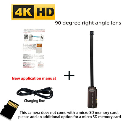 Upgraded version, 4K HD mini WiFi camera, supports remote viewing, motion detection, home nanny style DIY camera