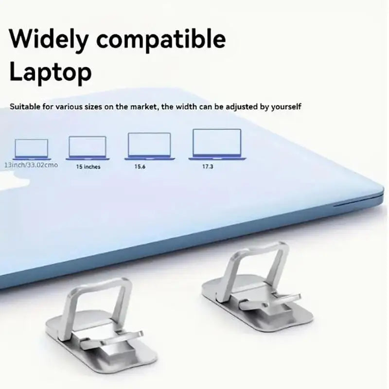 2pcs/Set Foldable Laptop Stand Portable Notebook Support Holder Adjustable Riser Cooling Bracket Universal for Laptop Tablet