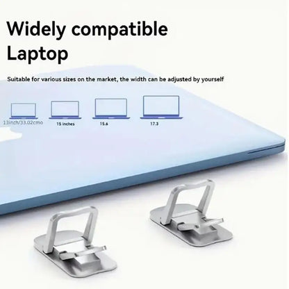 2pcs/Set Foldable Laptop Stand Portable Notebook Support Holder Adjustable Riser Cooling Bracket Universal for Laptop Tablet