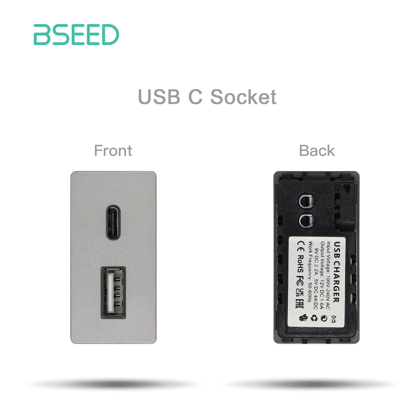 BSEED Glass Frames EU Standard HDMI Tel Sockets Module Part Internet Wall Sockets TV DIY Function Base USB CAT5 Satellite Parts