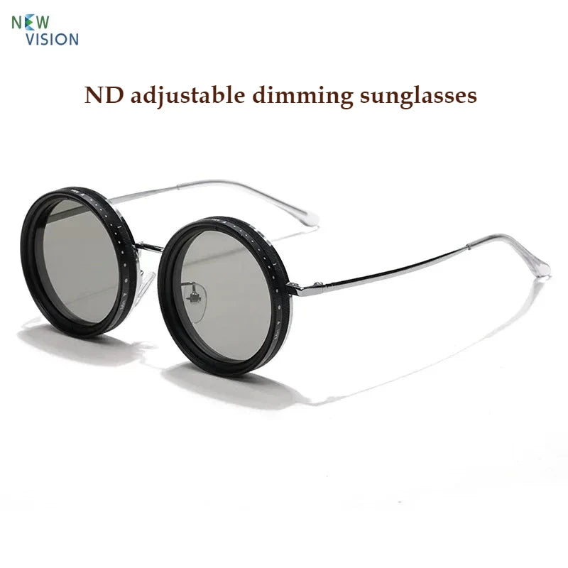 ND9 adjustable dimming sunglasses men women handmade innovative outdoor fishing UV400 polarized sun glasses support myopia lens