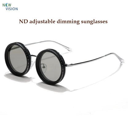 ND9 adjustable dimming sunglasses men women handmade innovative outdoor fishing UV400 polarized sun glasses support myopia lens