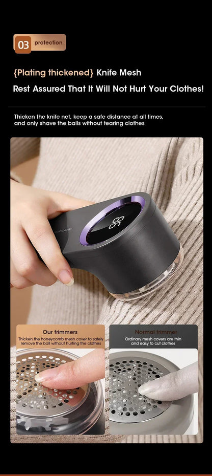 Lint Remover for Clothing Electric Pellet Fluff Remover Rechargeable Portable Fabric HairBall Shaver Removes Lint from Clothes