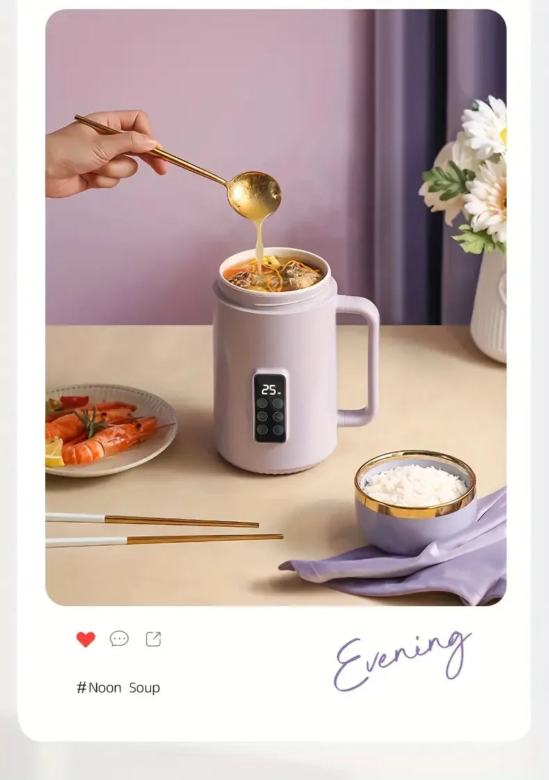 220V /110V Fully Automatic Mini Stew Pot Porridge Pot Household Electric Stew Pot Ceramic BB Soup Porridge Cooker EU/US Plug