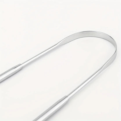 1/2/6pcs Stainless Steel Tongue Cleaning Tongue Scraper Reusable Tongue Coating Cleaning Scraper Silvery U Shaped Tongue