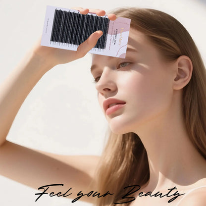 DeceMars V-shaped 3D eyelash extensions Matte Black 12 Rows/Tray