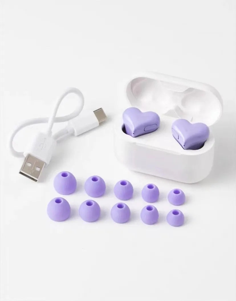 Bluetooth 5.3 Wireless Headphones Heart Shaped Earphones Woman HiFi Music Heart Earbuds Headset Fashion High Quality Girl Gifts