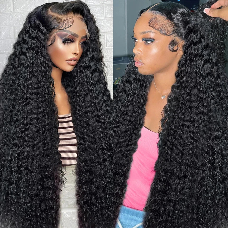 Deep Curly Wave Human Hair 3/4  Bundles Deal Malaysian Hair Weaves 100% Virgin Rew Human Hair Extensions Double Weft Wholeasle