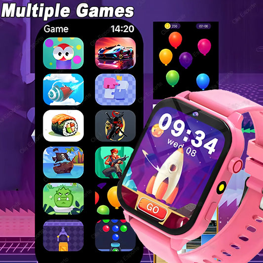 100+ Game SmartWatch Kid Child HD Screen Lighting Music Smart Watch Boy Girl Gift Children Smartwatch For IOS Android 2025 New