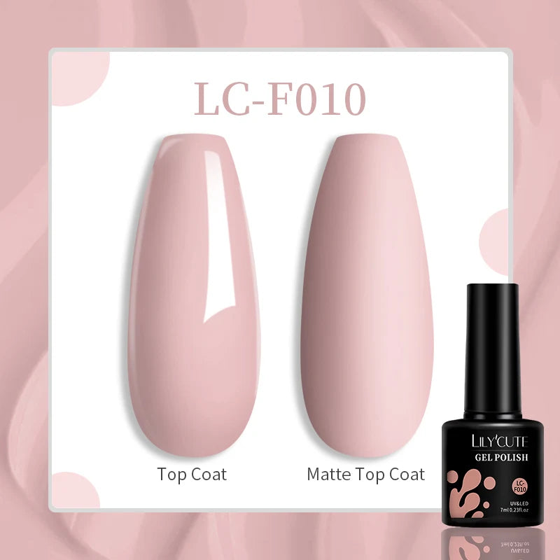 LILYCUTE 7ml White Color Gel Nail Polish Semi Permanent UV Gel Polish Gorgeous Full Coverage Soak Off UV LED Nail Gel Varnishes