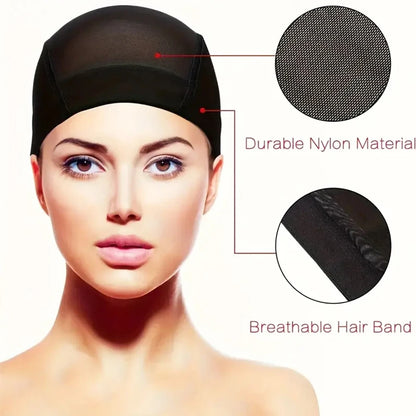 1-6PC Spandex Mesh Dome Wig Cap Easier Sew In Hair Stretchable Weaving Cap  Weaving Wig Cap Stretchable Hairnets